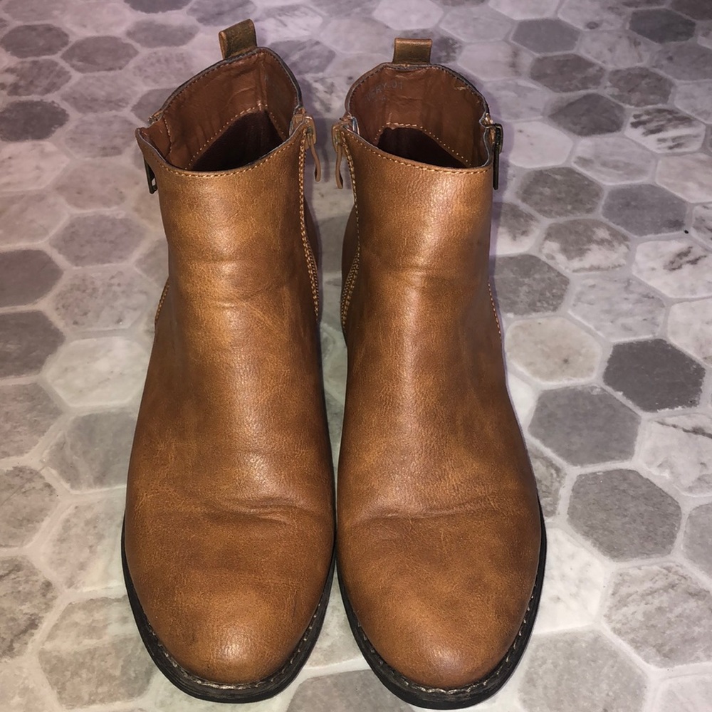 Tan booties